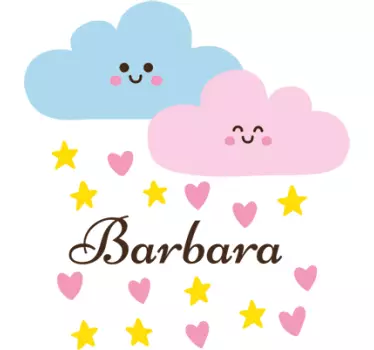 Personalisierbare Wolken Aufkleber - TenStickers