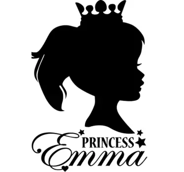 Personalisierbarer Prinzessin Aufkleber - TenStickers