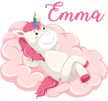 Personalisierbares Einhorn Wandtattoo - TenStickers