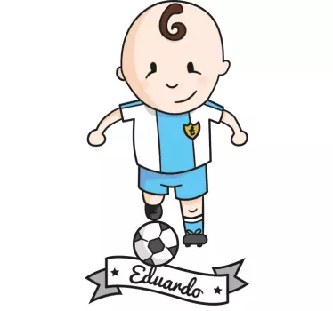 Personalisierbares Wandtattoo Fußballspieler - TenStickers
