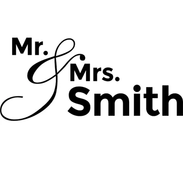 Personalisierbares Wandtattoo Mr. & Mrs. - TenStickers