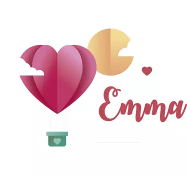 Wandtattoo Zeichnung Heißluftballon - TenStickers
