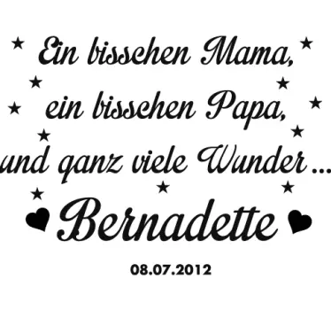 Wandtattoo Sprüche Kinderzimmer personalisiert - TenStickers