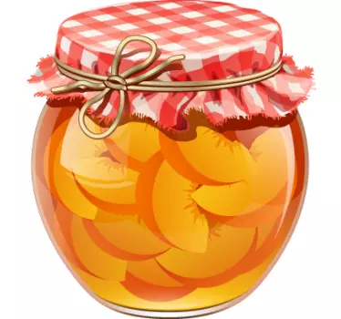 Pfirsich im Glas Aufkleber - TenStickers