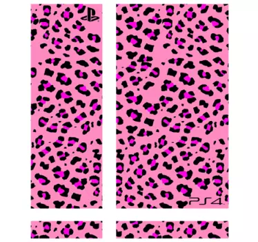 Pink Animal Print PlayStation 4 - TenStickers