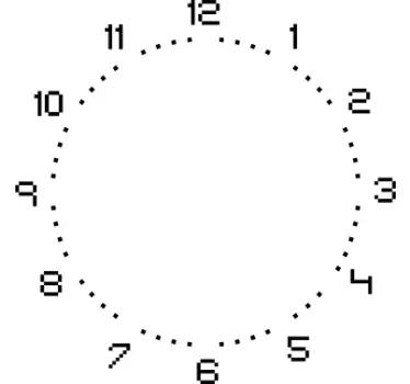 Pixel Uhr Aufkleber - TenStickers