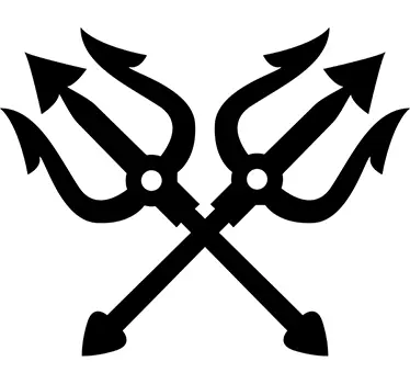 Poseidons Dreizack Wandtattoo - TenStickers