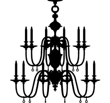 Prunkvoller Kronleuchter Aufkleber - TenStickers