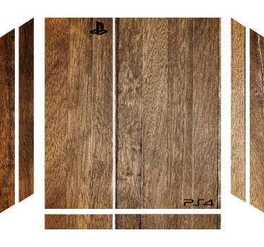 Ornament Sticker PS4 Holz Textur - TenStickers