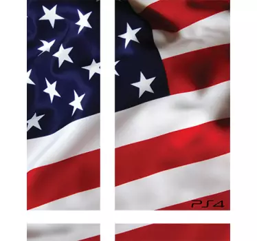Ps4 Aufkleber USA-Flagge - TenStickers