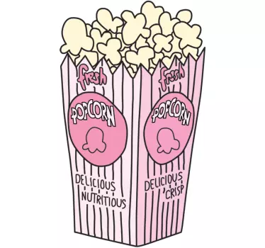 Rosa Popcorn Aufkleber - TenStickers