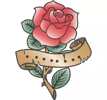 Rose Aufkleber - TenStickers
