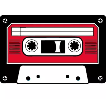 Rot schwarze Kassette Aufkleber - TenStickers