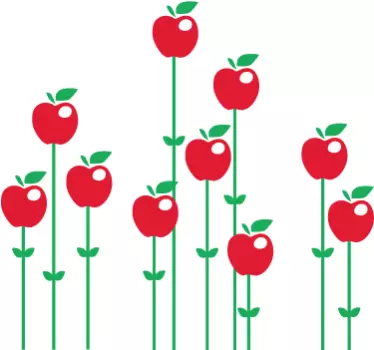 Rote Äpfel Aufkleber - TenStickers