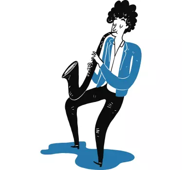 Saxophonist Aufkleber - TenStickers