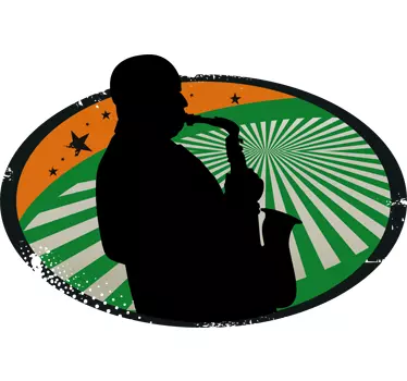 Saxophonist Musik Aufkleber - TenStickers