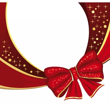 Geschenkschleife Schaufensteraufkleber Weihnachten - TenStickers