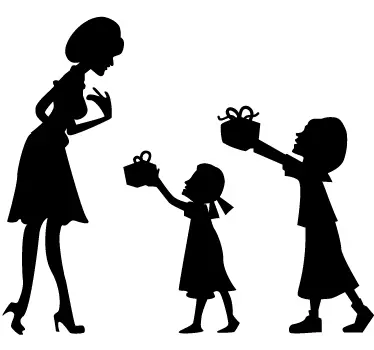 Schaufenster folie fröhlicher geschenkeaustausch - TenStickers