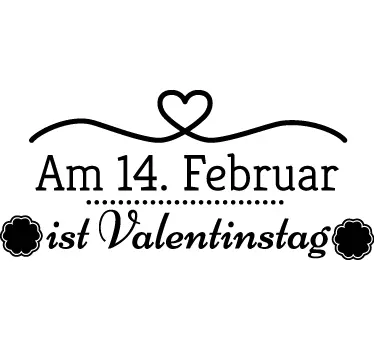 Schaufensteraufkleber am 14 Februar - TenStickers
