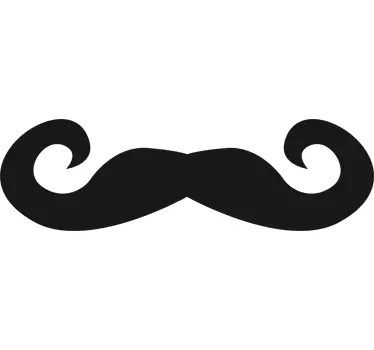Großer Schnurrbart Spiegel Aufkleber - TenStickers