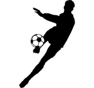 Silouhette Fußballer Wandtattoo - TenStickers
