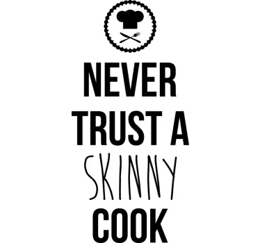 Skinny Cook Sticker - TenStickers