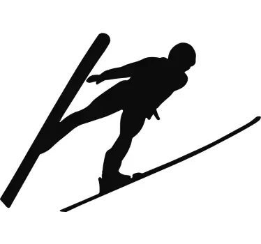 Skispringer Silhouette Sport Wandtattoo - TenStickers