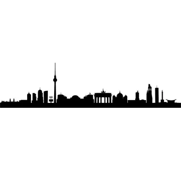 Wandtatttoo wohnzimmer skyline berlin - TenStickers