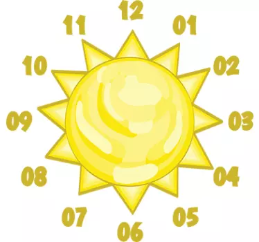 Sonne Uhr Aufkleber - TenStickers