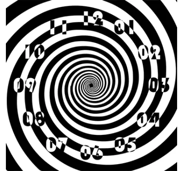 Spirale Uhr Aufkleber - TenStickers