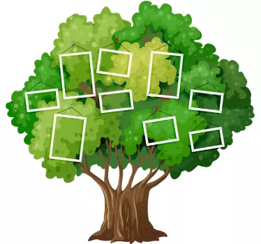 Wandtattoo Baum mit Bilderrahmen - TenStickers