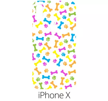 Sticker IPhone bunte pfotenabdrücke - TenStickers