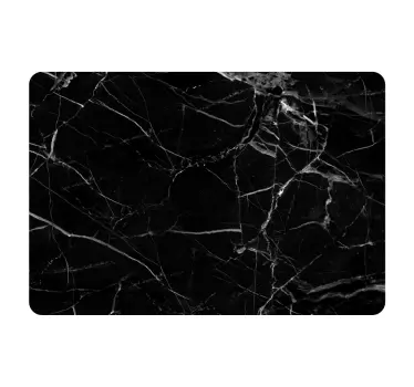 Schwarzer Marmor Laptop Sticker - TenStickers
