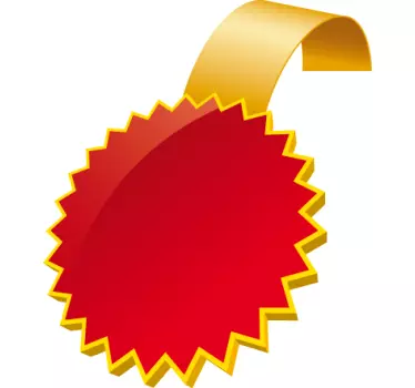 Sticker rode cirkel met kartels - TenStickers