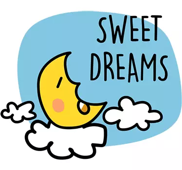 Sweet dreams Mond Aufkleber - TenStickers