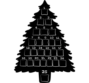 Tannenbaum Adventskalender Sticker - TenStickers