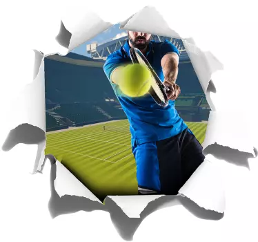Tennis Spiel Visueller Effekt Wandtattoo - TenStickers
