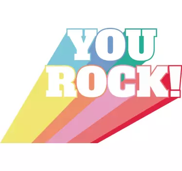 Wandtattoo Musik Bunter You Rock iPhone - TenStickers