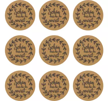 Sticker Hochzeit Dankkarte - TenStickers