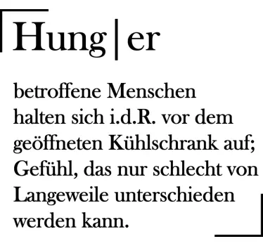 Text Aufkleber Hunger Wandtattoo Küche - TenStickers