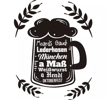 Sticker Getränke Oktoberfest Bierkrug - TenStickers