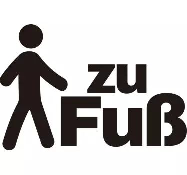 Schild zu Fuß - TenStickers