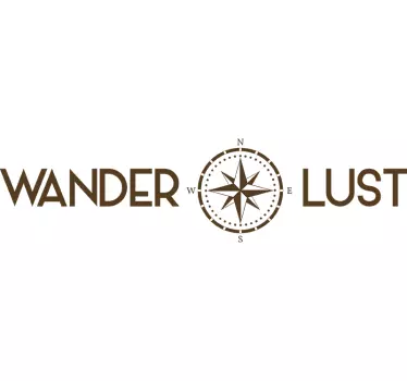 Wandtattoo Schlafzimmer Wanderlust Kompass - TenStickers