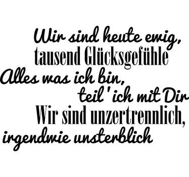 Wandtattoo Sprüche Glücksgefühle - TenStickers