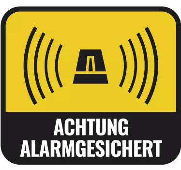 Text Aufkleber Achtung Alarmgesichert - TenStickers