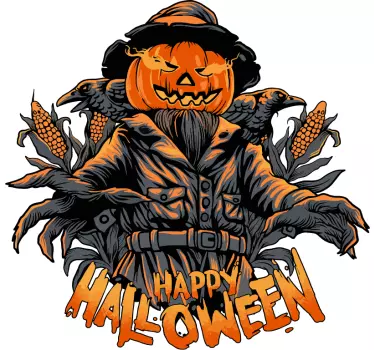 Türaufkleber Halloween Vogelscheuche - TenStickers