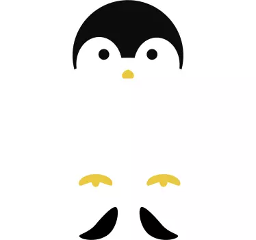 Wandtattoo Wildes Tier Pinguin Tür - TenStickers
