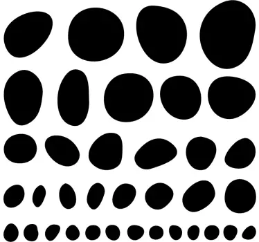 Pack von 36 unregelmäßige Kreise geometrisches Wandaufkleber Set - TenStickers