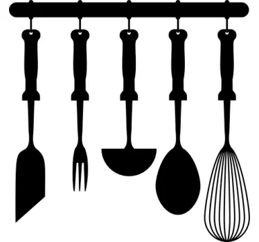 Utensilien Wandtattoo Küche - TenStickers