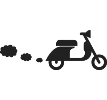 Vespa mit Wolken Aufkleber - TenStickers